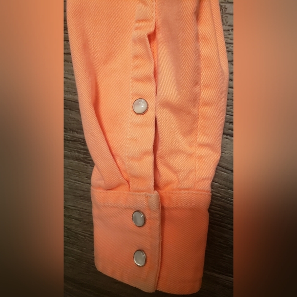 NWT'S PALM ANGEL'S🌴 Sherbert Orange🍊100% Cotton Shacket | Size XSMALL - Picture 15 of 16